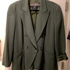 Vintage Escada olive green blazer